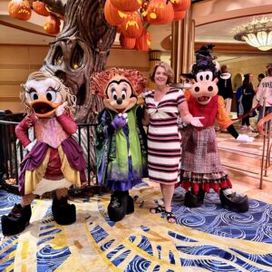 Rebecca with Disney characters